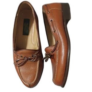 Zelli Italian Handmade Cognac Pebbled Leather Men's Loafer 7.5 Wide Corpcore
